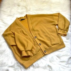 Cardigan Sweater - “Brown Mustard” Color